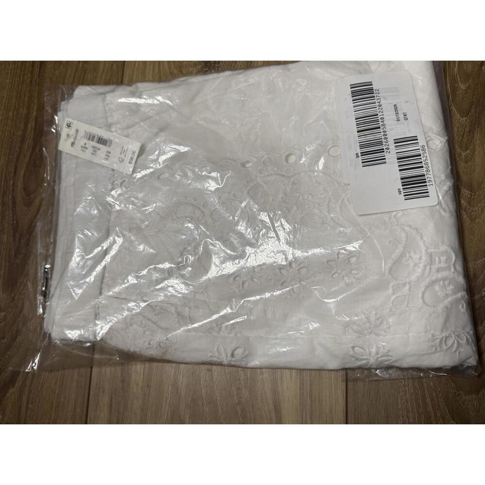NWT! Madewell Eyelet Pull-On Shorts in White Size Medium - Picture 4 of 5